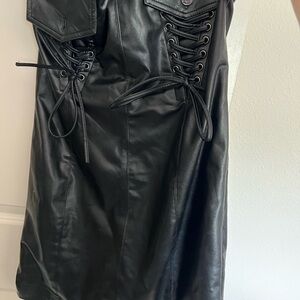 Forever 21 Black Faux Leather Dress